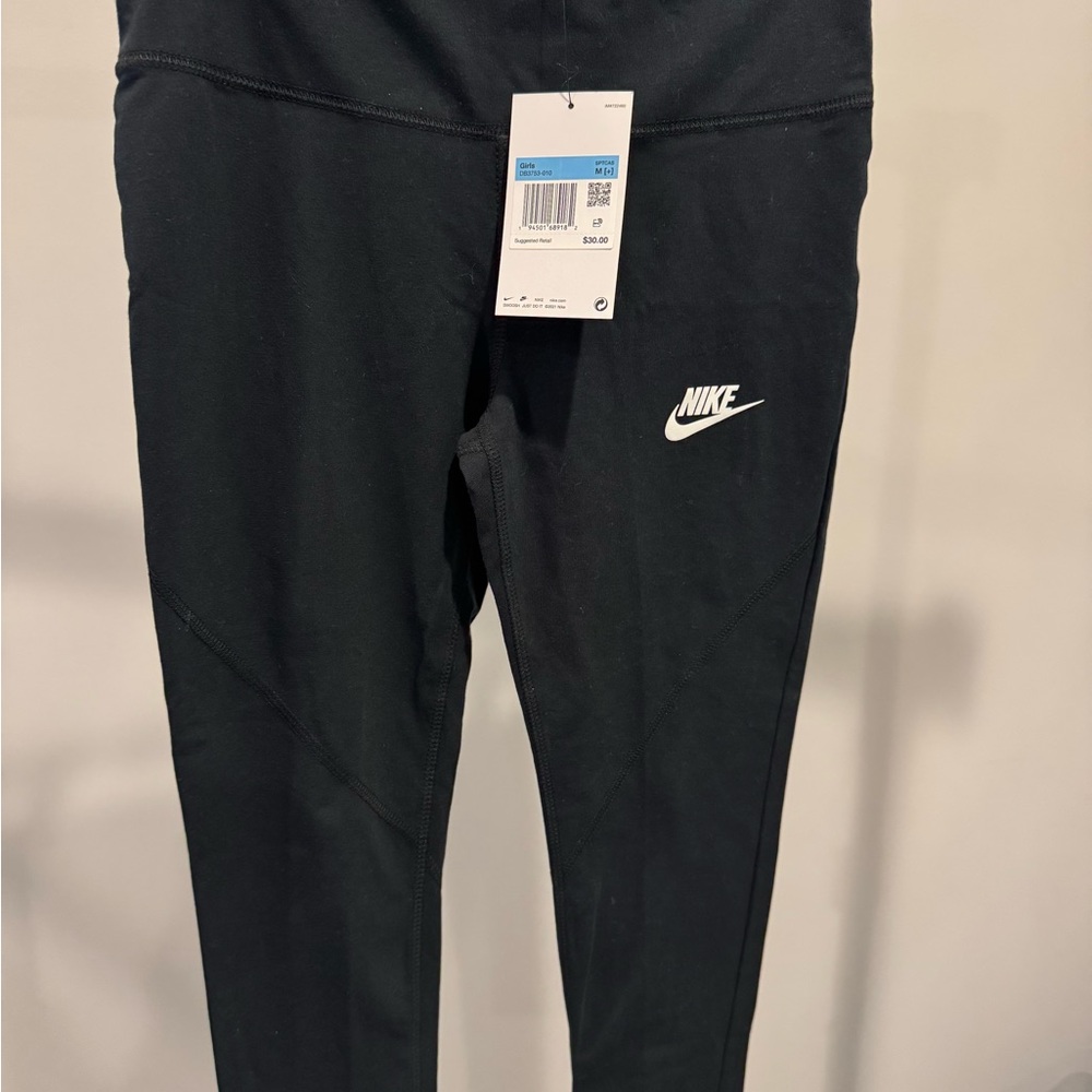 Nike Girls Black Leggings Athletic Performance Wear